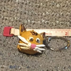 Handcrafted "Cat" keychain, handpainted
